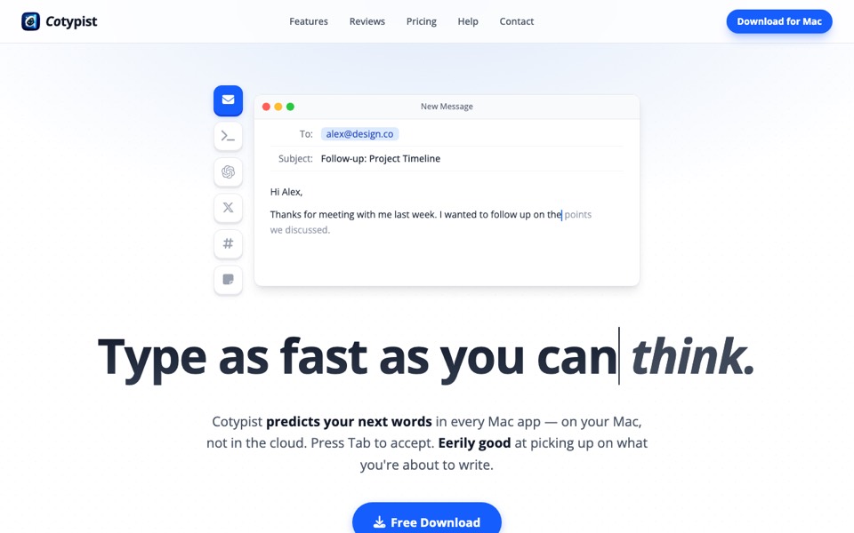 Cotypist’s website