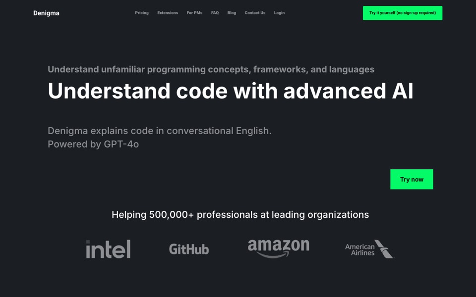 Denigma’s website