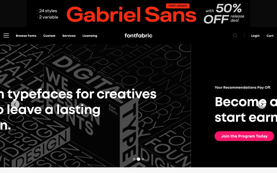 Fontfabric’s website