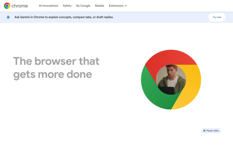 Google Chrome’s website