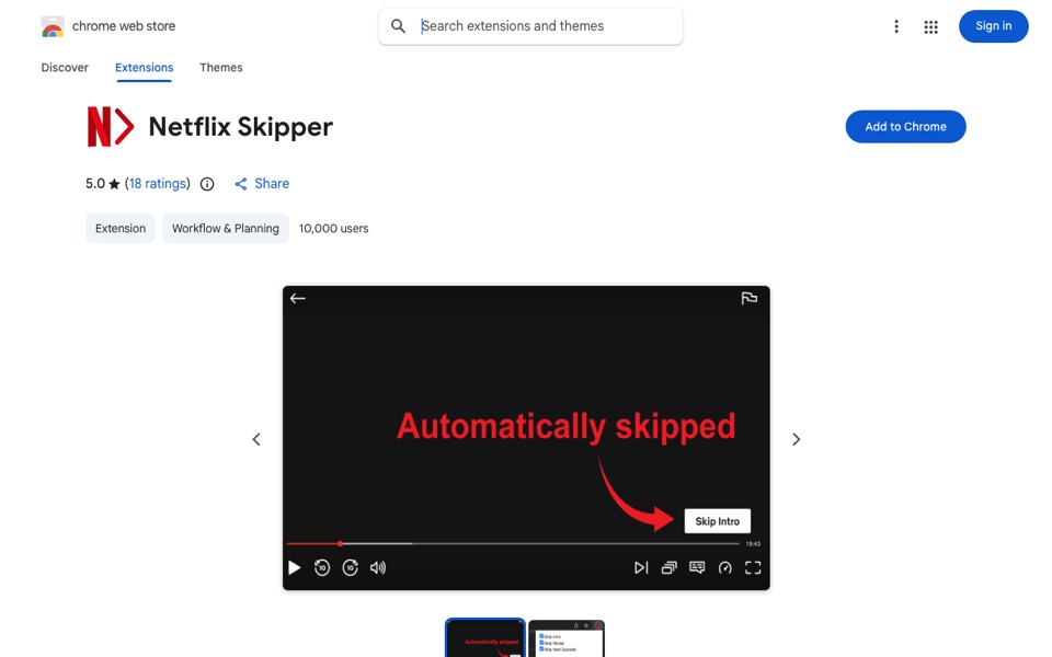Netflix Skipper’s website