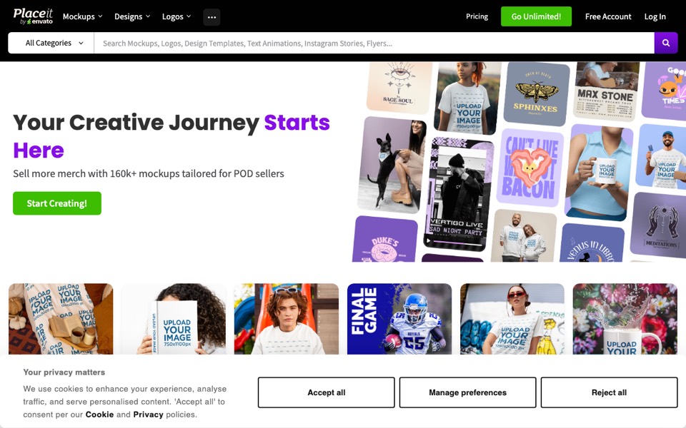 Placeit’s website