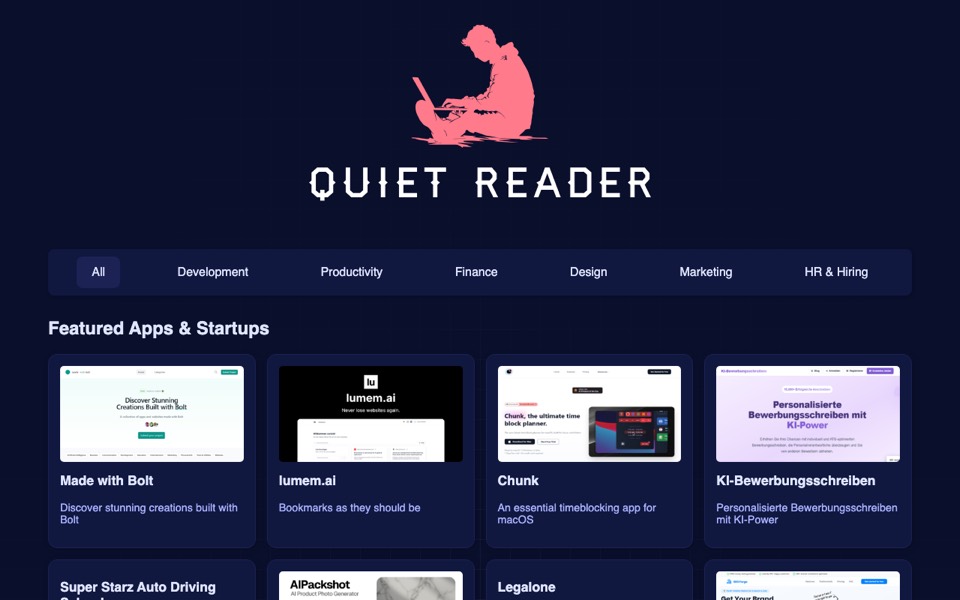 Quiet Reader’s website