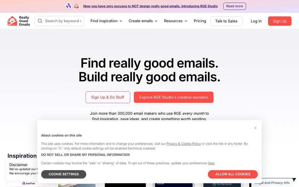 Really Good Emails’s website