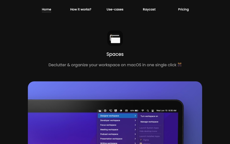Spaces’s website