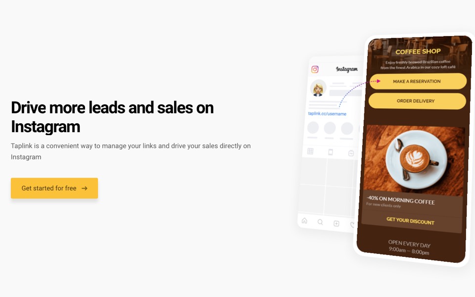 Taplink’s website